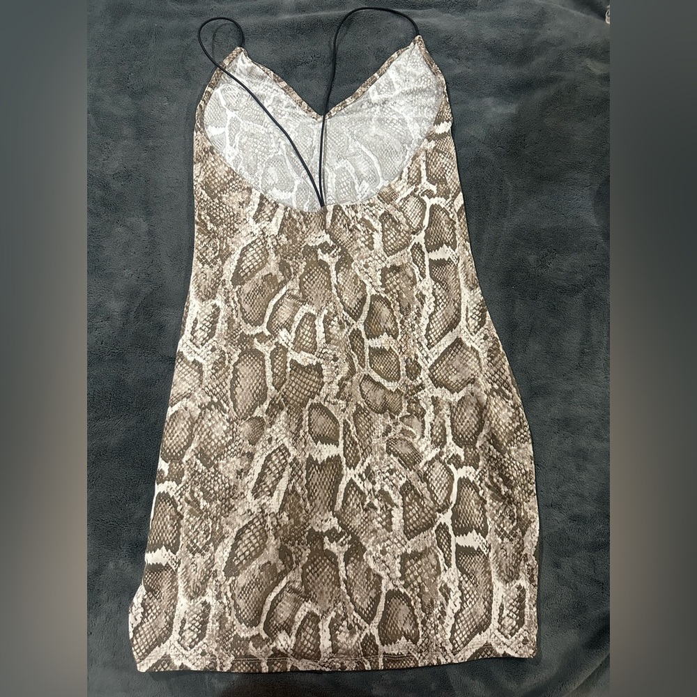 snake print dress